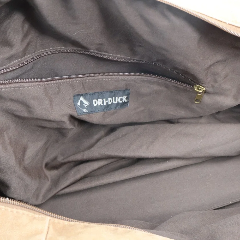 Dri Duck Duffel Bag Unisex Large Brown Canvas Vintage UPS Logo Travel Carryall
